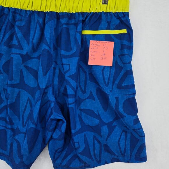 Speedo‎ Men's Boardshort Swim Trunks Blue Yellow XXL UPF 50+ Geometric - Picture 11 of 11